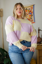 Load image into Gallery viewer, Secret Bookclub Checkered Sweater in Yellow