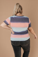 Load image into Gallery viewer, Blurred Stripes V-Neck