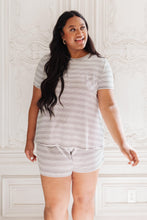 Load image into Gallery viewer, Cozy In Stripes Shorts in Gray