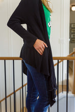 Load image into Gallery viewer, Ever Soft Cascade Cardigan With Pockets In Black