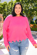 Load image into Gallery viewer, First Meeting Scallop Hem Sweater In Hot Pink