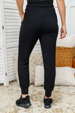 Load image into Gallery viewer, Kat High Waisted Textured Knit Joggers in Black