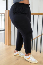 Load image into Gallery viewer, Keep Them Coming Smocked Waist Joggers in Black