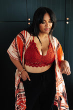 Load image into Gallery viewer, Lacey and Layered Bralette in Red
