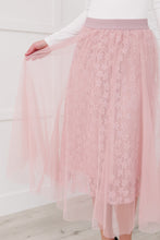 Load image into Gallery viewer, Layered In Lace Skirt In Blush