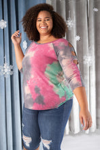 Load image into Gallery viewer, Leslie Ladder Sleeve Top in Fuschia