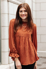 Load image into Gallery viewer, Madeline Polkadot Top in Camel