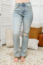 Load image into Gallery viewer, Meadow High Rise Straight Fit Destroyed Jeans