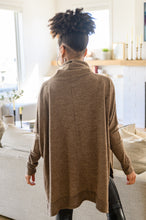 Load image into Gallery viewer, More Cozy Please Cowl Neck Poncho Sweater In Mocha