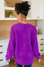 Load image into Gallery viewer, Sierra Long Sleeve Eyeleash Sweater Knit Top In Purple