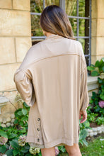 Load image into Gallery viewer, Stefanie Open Front Balloon Sleeve Cardigan In Taupe
