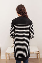 Load image into Gallery viewer, Swift Stripes Pocket Cardigan in Black &amp; White