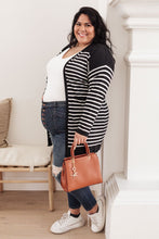 Load image into Gallery viewer, Swift Stripes Pocket Cardigan in Black &amp; White