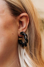 Load image into Gallery viewer, Twist N&#39; Shout Leather Hoops