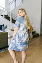 Load image into Gallery viewer, Tie Dyed Comfort T-Shirt Dress In Blue