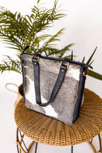 Load image into Gallery viewer, Fort Worth Cowhide Bag In Grey/White